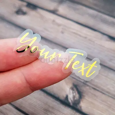 Clear Custom Stickers / Vinyl Decals - Small Personalized Labels (Set)