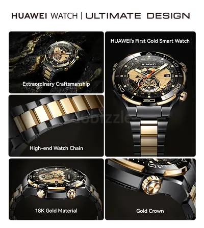 Huawei Gold Smart Watch - Elegant 18K Gold Design (Brand New/Boxed)