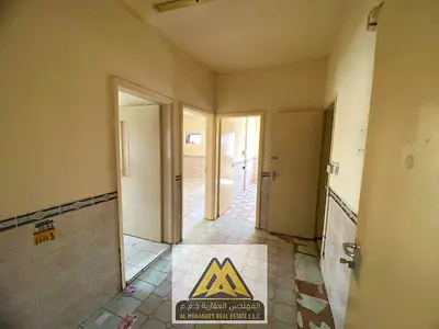 For annual rent 1 bedroom apartment with a living room in Al Nakheel second row from Ajman Corniche clean building without air conditioning prime loca