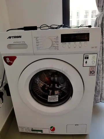 8kg Front Load Washing Machine - Aftron, Good Working Condition. Only one year old single hand