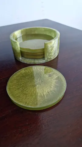 Resin tea coaster set