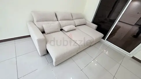 IKEA Esklstuna L Shape Sofa Bed Beige