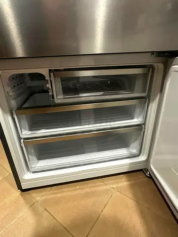 Stainless Steel Bottom-Freezer Refrigerator - Good Working Condition