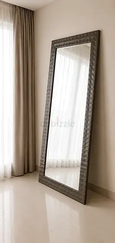 Large Full Length Standing Mirror with Textured Frame