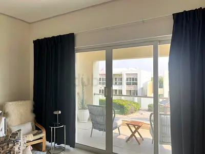 Black blackout curtains — set of two panels, gently used