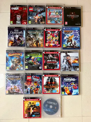 Collection of 17 PlayStation 3 Games and 1 PlayStation 4 - Various Titles, Used