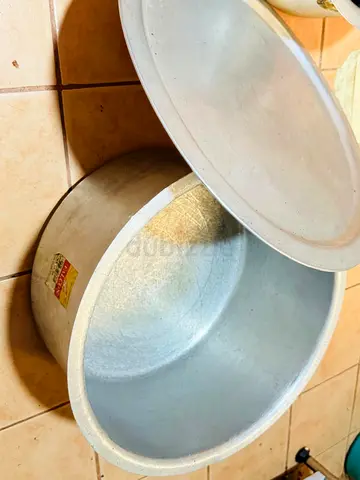 Aluminium Cooking Pot Heavy Guage Tope with Lid Silver
