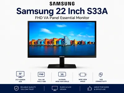 Samsung 22 inch S33A FHD VA Monitor - 1920x1080,