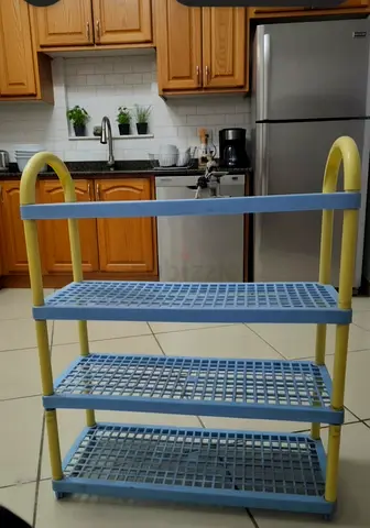 Multipurpose Plastic 4-Tier Storage Rack