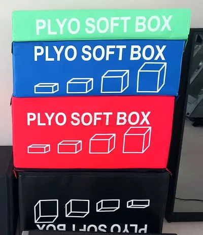 Set of 4 Plyo Soft Jump Boxes — Foam Exercise Boxes for Home/Gym