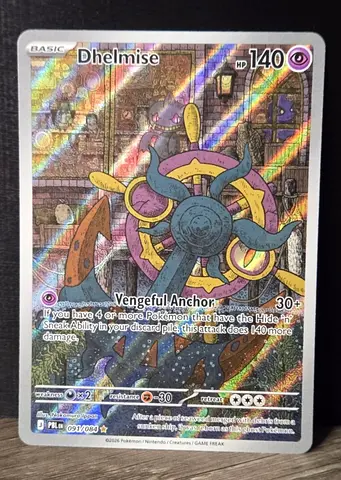 Dhelmise pokemon pitch black set full art illustration near mint condition