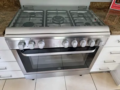 Hoover Brand Top 5 Burner Gas Down Oven Electric Cooker Range Size 90cm