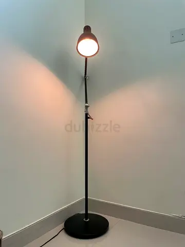 2x Black adjustable free standing Lamps