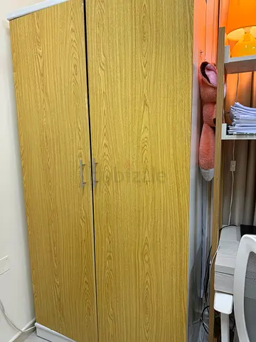 2-door Wooden Wardrobe in Good Condition