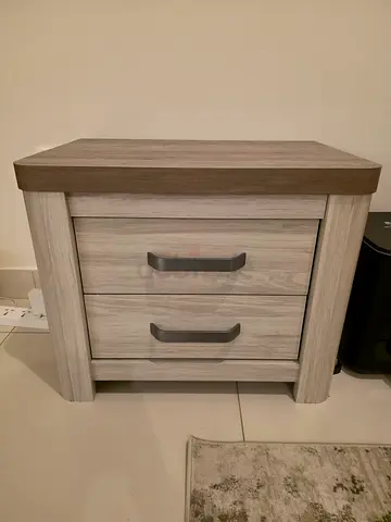 Nightstand Ash grey/oak