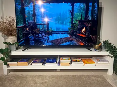 TV Bench / Stand with bookshelf