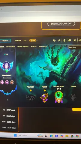 Level 259 EU League of Legends Account | 983 Skins | All Champions | 5 Ultimate| 11 Mythic | Honor 4