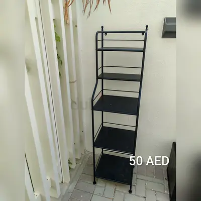 Black Metal 5-Tier Shelving Unit