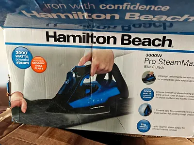 Hamilton Beach New Unused Iron and steamer for Sale