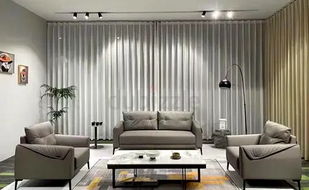 Modern 3-seater sofa set with two armchairs - neutral grey
