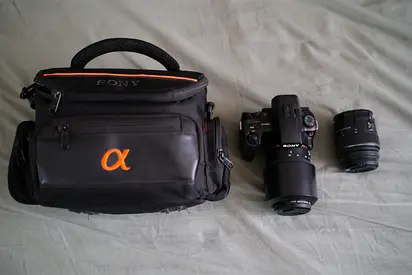 Sony Alpha A37 DSLR Camera Kit – 2 Lenses + Bag