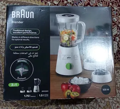 Braun 500W Blender with Grinder Attachments - 1.75L (Boxed) (Lightly used)