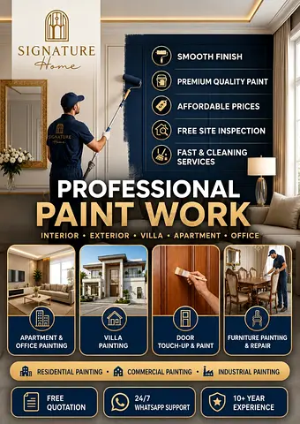 Professional Interior  Exterior Painting Services — Villa, Apartment, Office