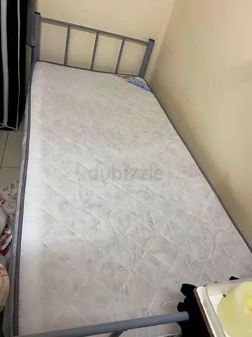 Grey Single Metal Bed Frame (Mattress not included)- Very Good Condition