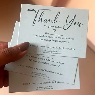 Pack of Thank You Cards / Thankyou Notes (Small Size) - Set of Cards