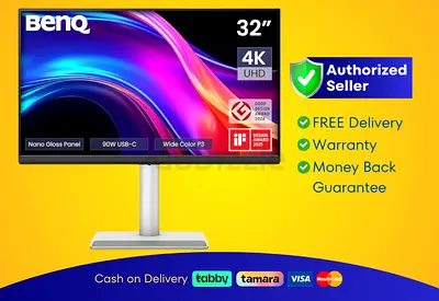 BenQ 32” Nano Glossy Monitor - 4K, | Brand New |  Warranty | FREE  Delivery