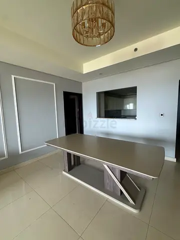 Modern cream color dining table - excellent condition