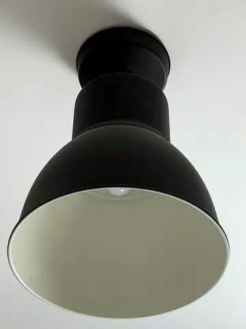 Modern Industrial Flush Mount Ceiling Light – Black