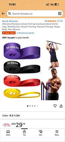 Two sets of Alllvocles Resistance Band, Pull Up Assistance Band Set for Legs, Working Out, Muscle