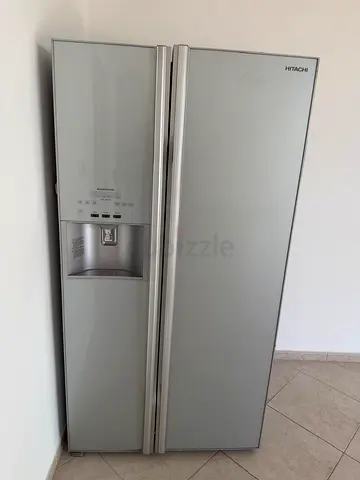 Hitachi Side-by-Side Refrigerator with Water Dispenser - Good Condition