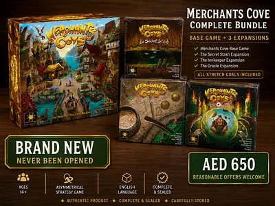 Brand New Merchants Cove Bundle (Base + 3 Expansions) - Sealed