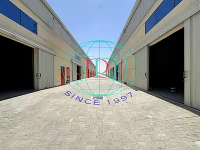 BRAND NEW WAREHOUSES WITH 12KV ELECTRICITY LOAD & ATTACHED TOILET AVAILABLE IN EMIRATES INDUSTRIAL CITY NEAR CIVIL DEFENSE OFFICE