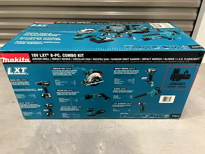 makita 18v lxt lithium‑ion 3ah cordless 8-piece combo kit
