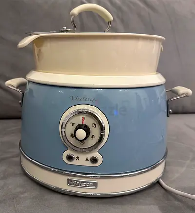 Ariete Vintage Multi Cooker / Electric Steamer - Light Blue (Good Condition)