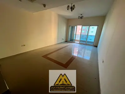 Spacious 1-bedroom apartment for annual rent in Rashidiya 3, Ajman. Master bedroom, balcony, laundry room, near Ajman Corniche. AED 34,000 yearly, 4 p