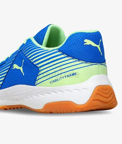 Puma Stability Frame Blue and Lime Green Badminton Training Shoes
