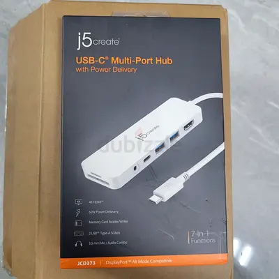j5CREATE USB-C MULTI PORT HUB WITH POWER DELIVERY (JCD373-8A)