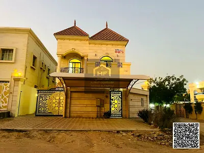 Corner villa for sale in Al Muwaihat 1 area. Price includes electricity, water, and air conditioning. Freehold ownership. Building age: 3 years.