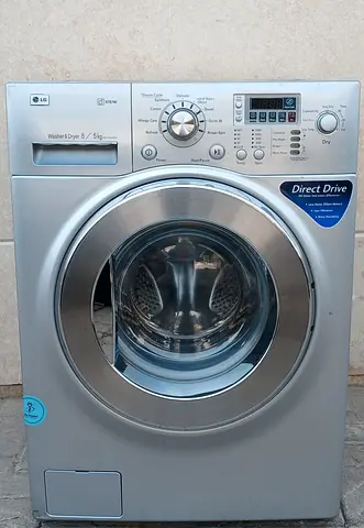 LG 8kg washing machine with 5kg dryer, its color silver,  its condition is working good.