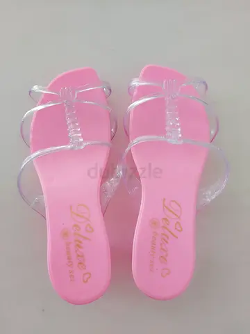 Girls’ Orange Plastic Sandals – Size 28 – Used