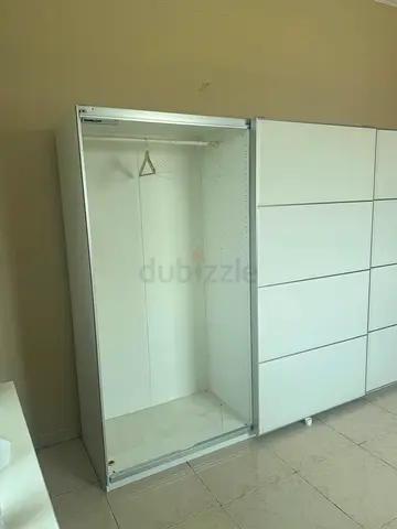 White sliding-door wardrobe frame (IKEA style) - good condition