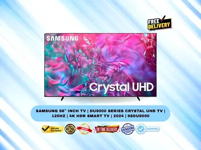 Samsung 98″ Inch TV | DU9000 Series Crystal UHD TV | 120Hz | 4K HDR Smart TV | 2024 | 98DU9000