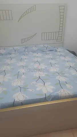 Double bed full set with mattress dressing table and side stool