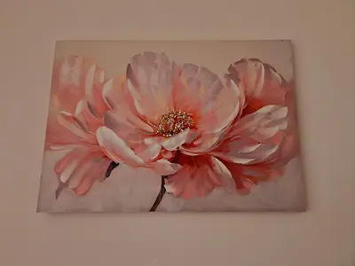 Floral Canvas - Pink Peony Wall Art