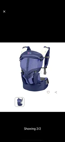 Ergonomic Baby Carrier with Hip Seat - Navy, Good Condition