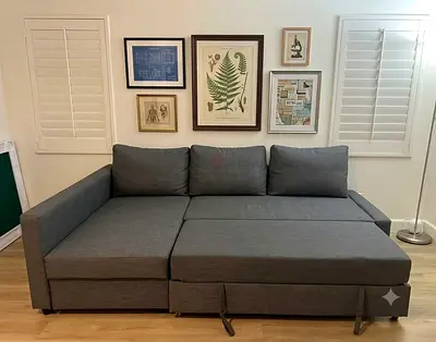 Spacious Three-Seater Sofa: Provides generous seating space for family and guests. Approx. Size: 230